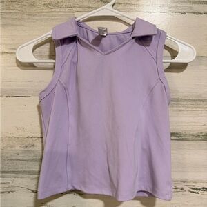 Yogalicious Lavender Polo Girls Sleeveless Athletic Tank